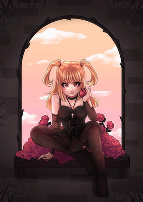 "Rose Paths" (2024) Digital Illustration. Fan Art.