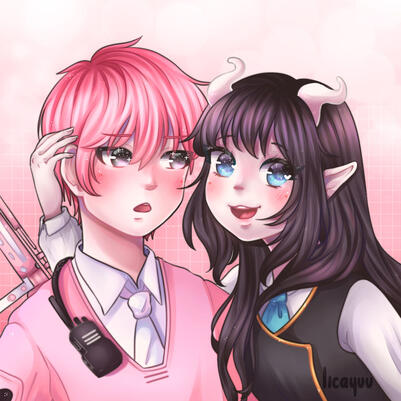 "Couple" (2022) Digital Illustration. Commission.