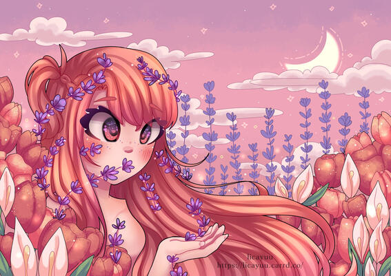 "Ensoñación PT. 3" (2023) Digital Illustration. Personal Project.